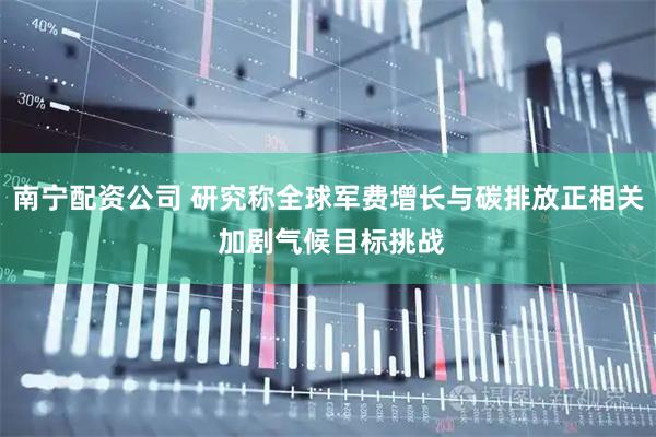 南宁配资公司 研究称全球军费增长与碳排放正相关 加剧气候目标挑战